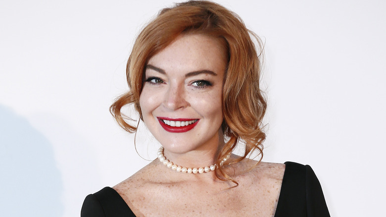 Lindsay Lohan smiling