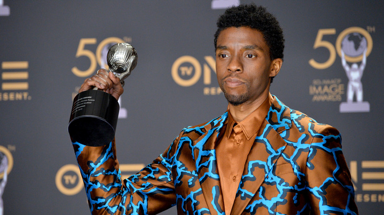 Chadwick Boseman on the red carpet