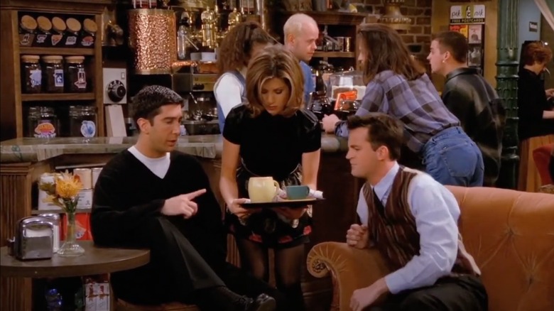 Jennifer Aniston waitressing on "Friends"