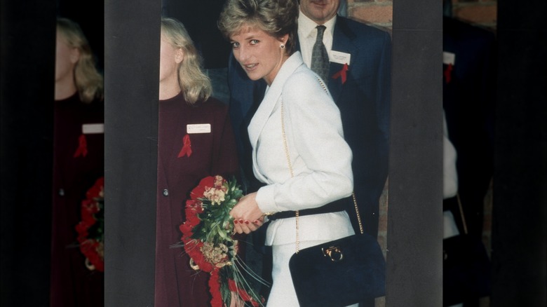 Princess Diana carrying a Salvatore Ferragamo bag