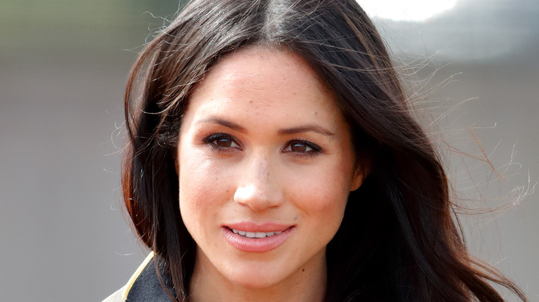 Meghan Markle with slight smile