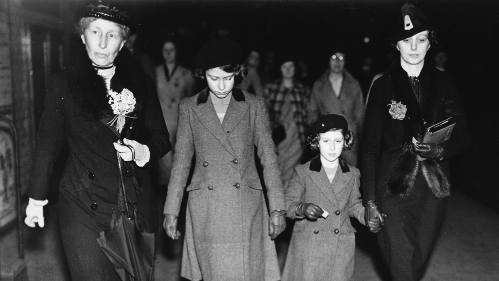 Marion Crawford walking with princesses