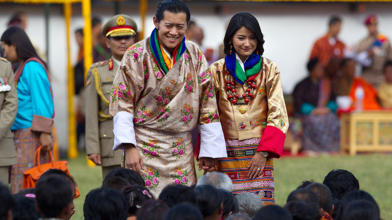 Queen Jetsun Pema and King Jigme Khesar Namgyel Wangchuck smiling