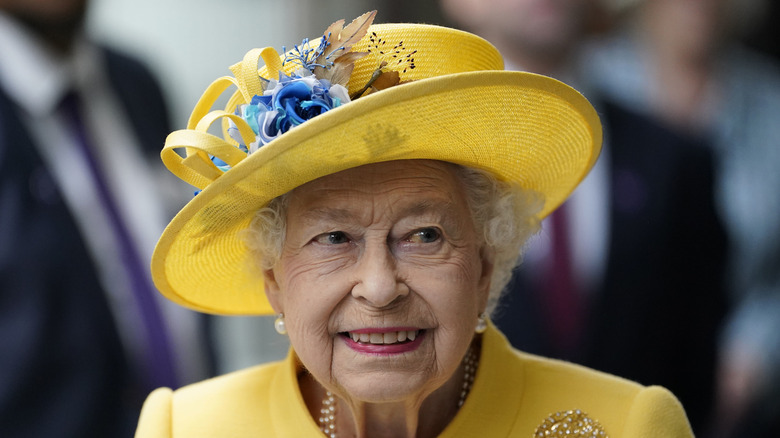 Queen Elizabeth smiling 