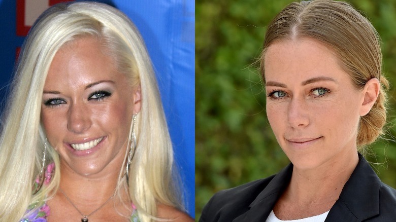 split image of Kendra Wilkinson in 2005 and 2021