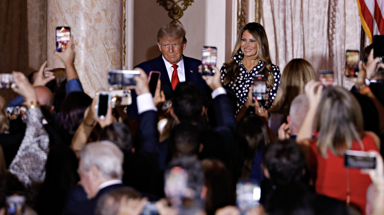 Donald Trump and Melania Trump smiling