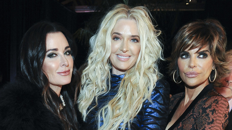 Kyle richards erika jayne and lisa rinna smiling 