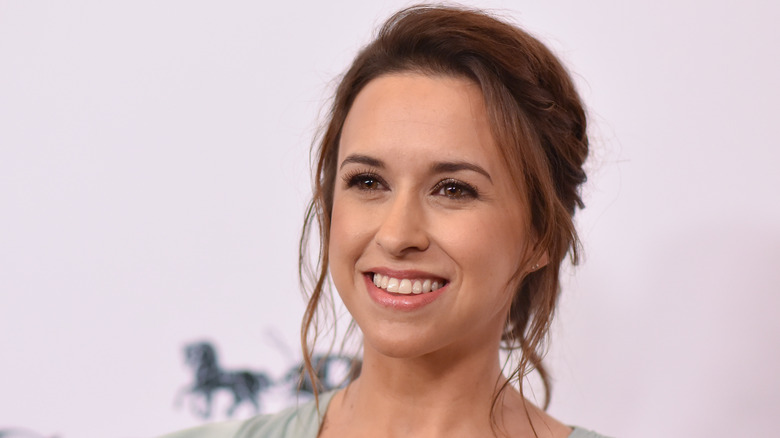 Lacey Chabert smiling at event