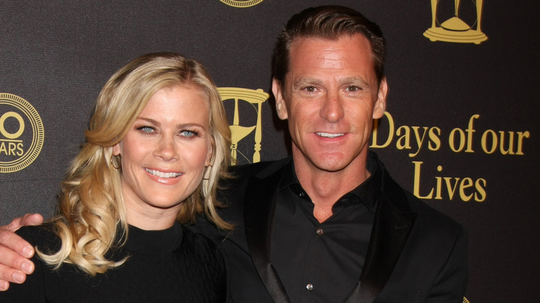 Alison Sweeney and David Sanov pose for a picture