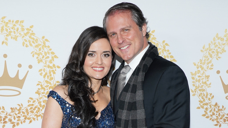 Scott Sveslosky hugging Danica Mckellar