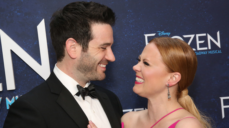 Patti Murin and Colin Donnell laughing 