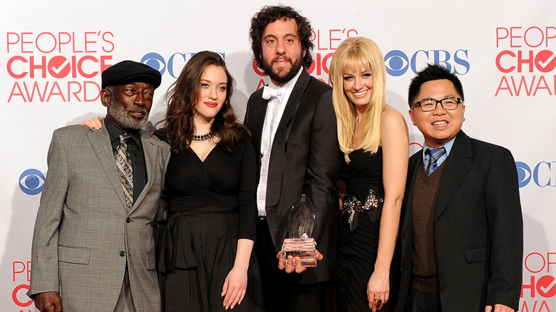 Actors Garrett Morris, Kat Dennings, Jonathan Kite, Beth Behrs and Matthew Moy at the 2012 People's Choice Awards