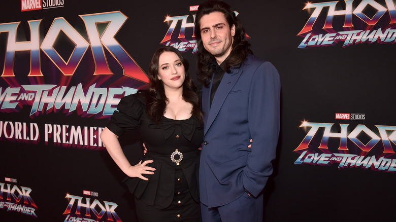 Kat Dennings and Andrew W.K. attending the "Thor: Love and Thunder World" 2022 premiere