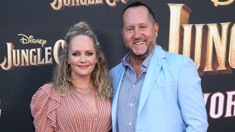 Marley Shelton and her husband at the premiere of "Jungle Cruise."