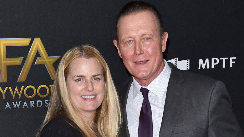 Robert Patrick and his wife Barbara Patrick at the Annual Hollywood Awards in Los Angeles, 2017.