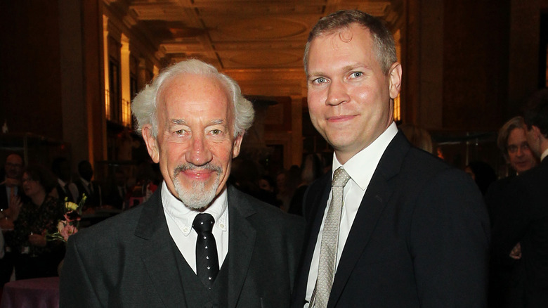 Simon Callow and Sebastian Fox in tuxedos 