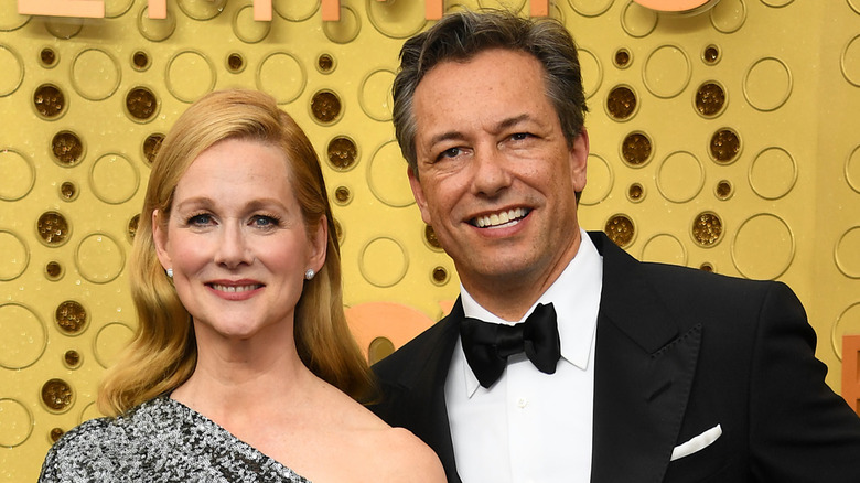 Laura Linney and Marc Schauer smiling