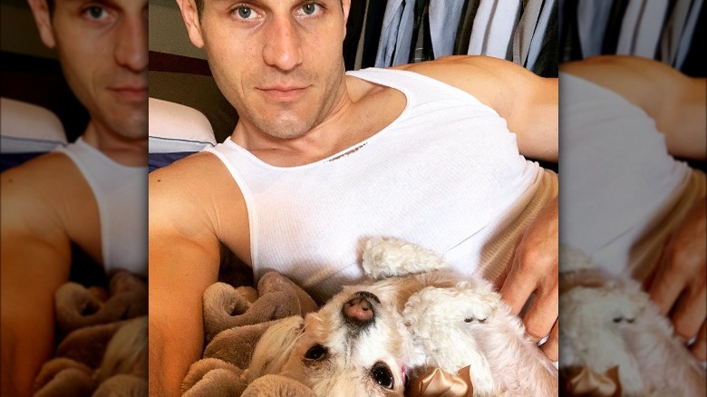 Lou Ferrigno Jr. and Zelda the dog in a selfie