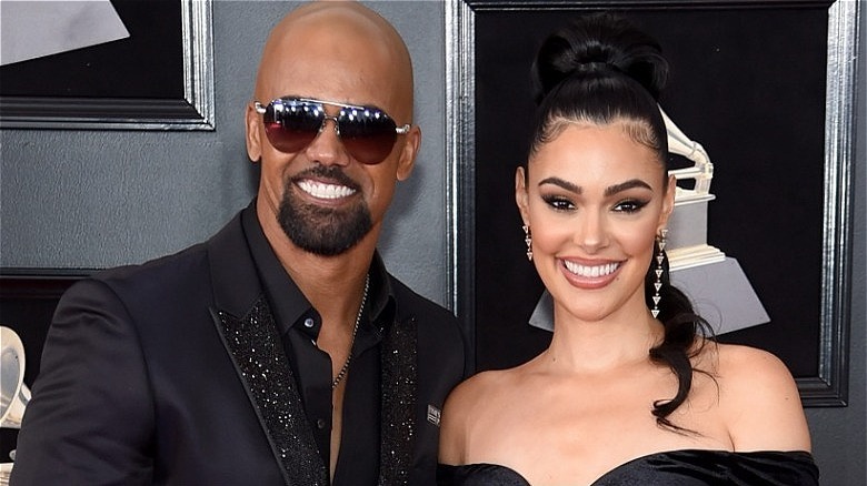 Shemar Moore and Annabelle Acosta, both smiling