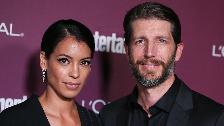 Stephanie Sigman and Brian Andrew Mendoza, both posing