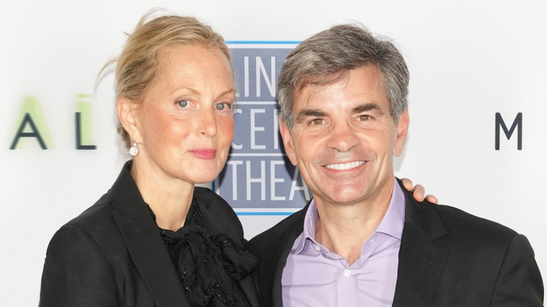 Ali Wentworth and George Stephanopoulos posing with smiles