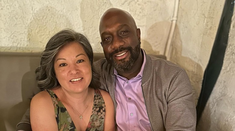 Richard T. Jones posing with wife Kristy Jones