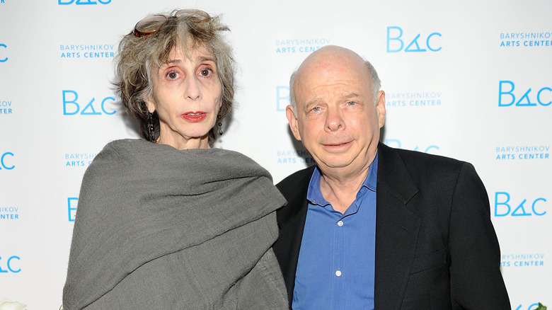 Wallace Shawn and Deborah Eisenberg smiling at the Baryshnikov Art Center in 2014