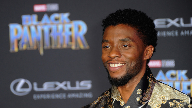 chadwick boseman at black panther premiere