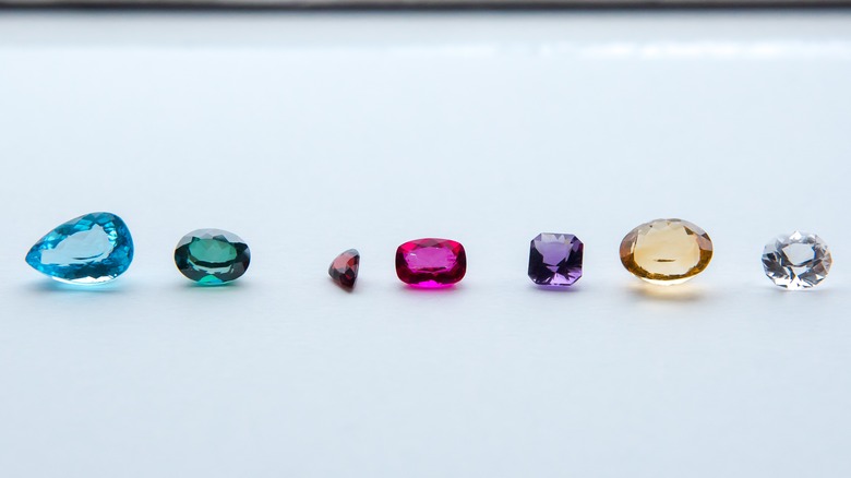 Different color gemstones