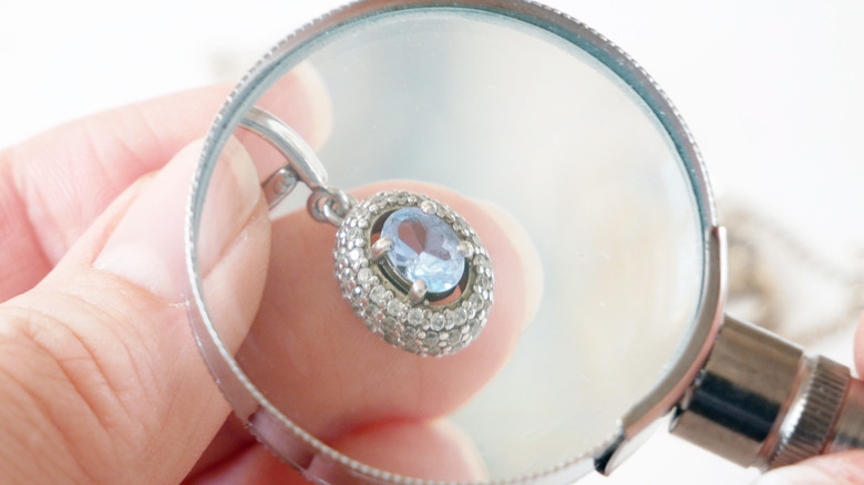 Blue topaz earring