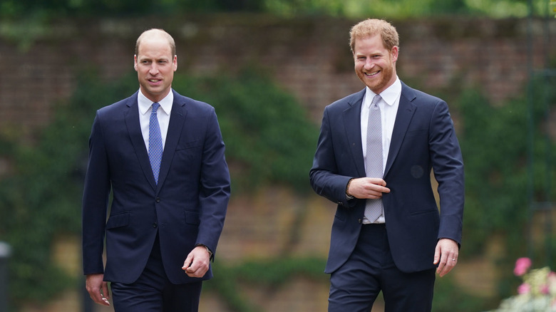 Prince William & Prince Harry smiling