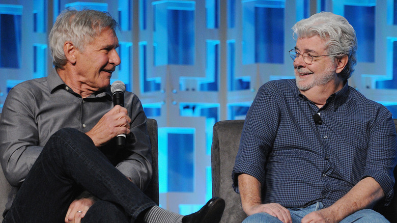 Harrison Ford and George Lucas reconnect at Star Wars anniversary conference
