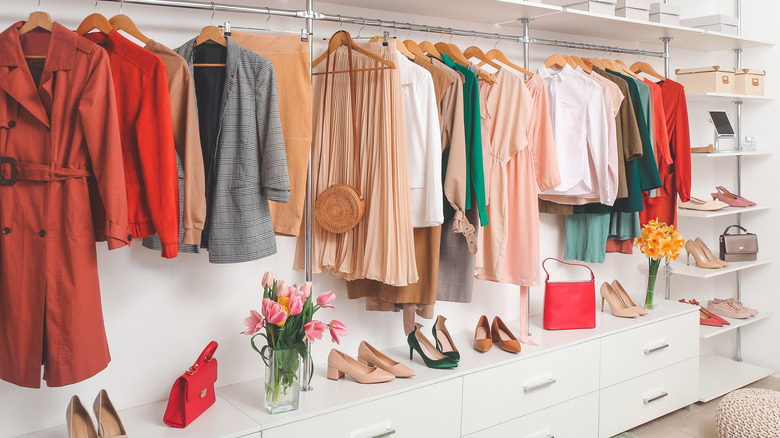 Colorful clothing rack