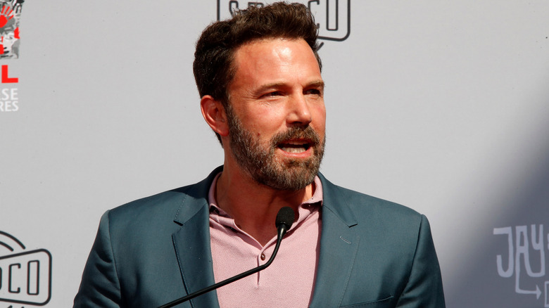 Ben Affleck talking into microphone