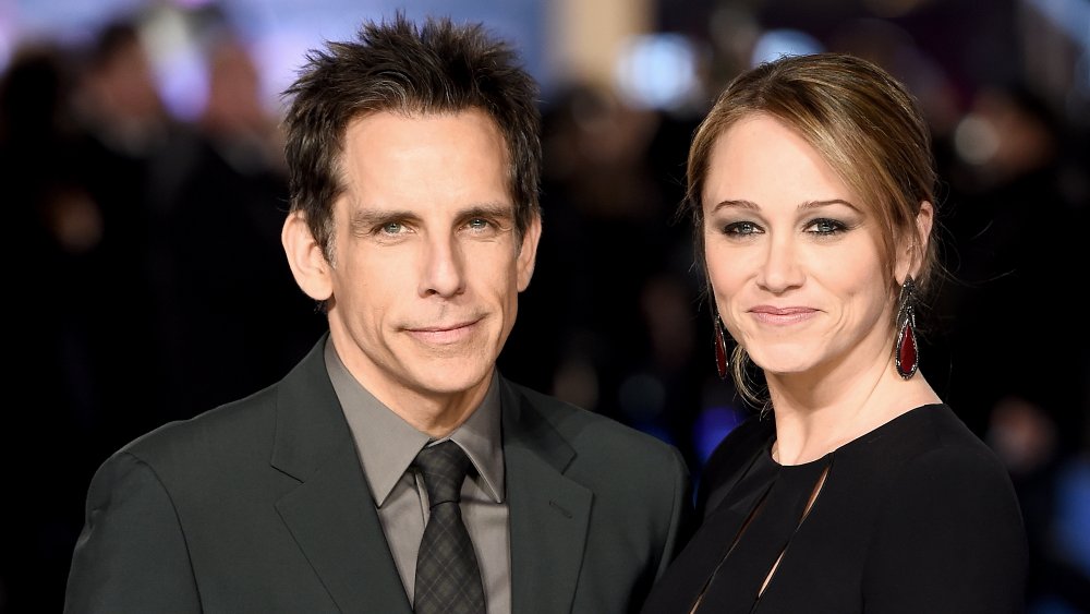 Ben Stiller and Christine Taylor posing