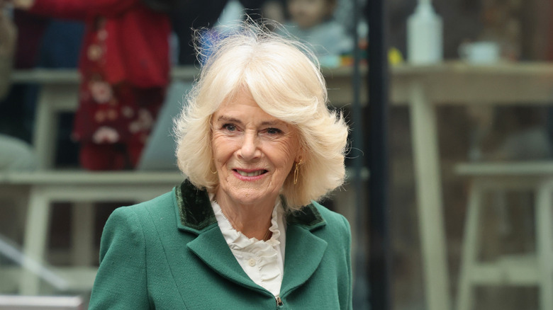 Queen Camilla smiling