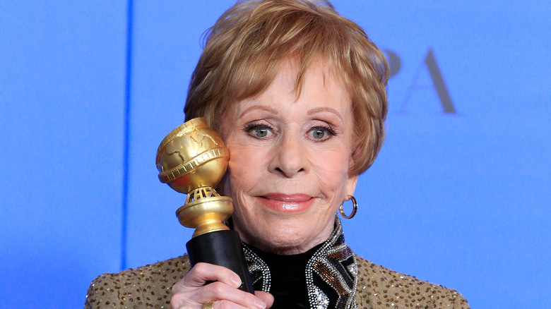 Carol Burnett with award