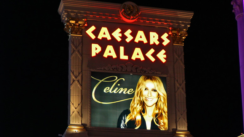 Caesars Palace promoting Celine Dion's residency in 2017