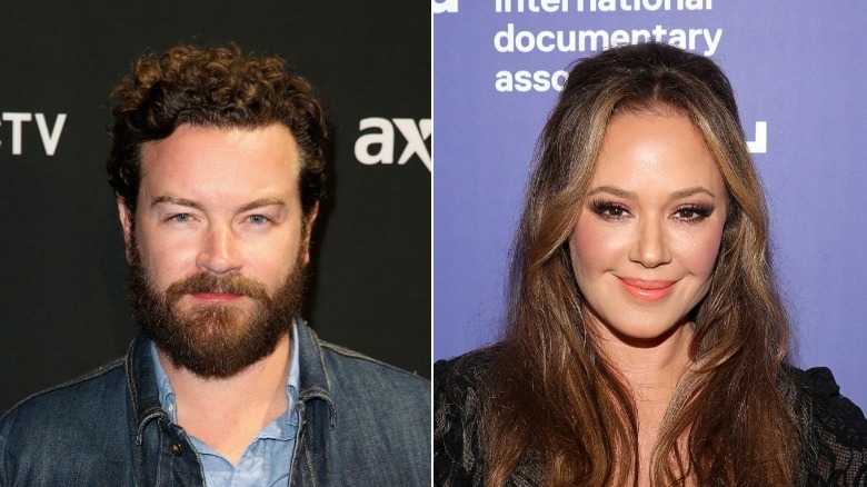 Danny Masterson and Leah Remini pose at events