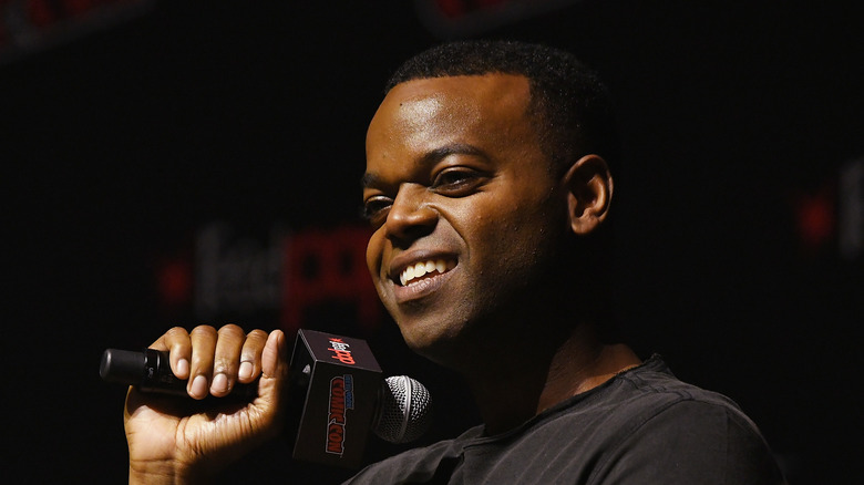 Demore Barnes during a panel at NYCC