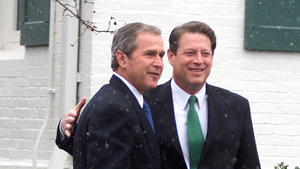 George Bush as President-elect meeting Al Gore