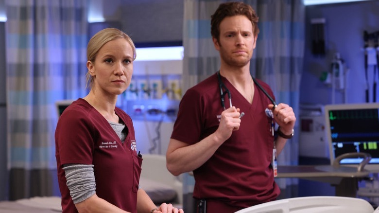 Dr. Hannah Asher and Dr. Will Halstead of NBC's "Chicago Med"