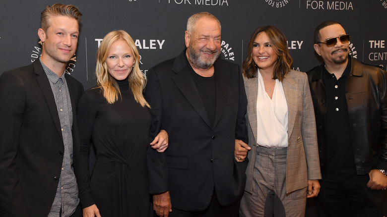 The cast of "Law & Order: SVU" and creator Dick Wolf