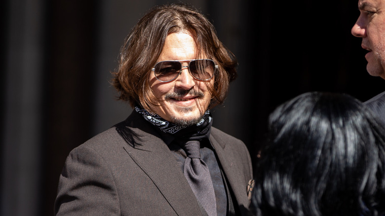 Johnny Depp outside court