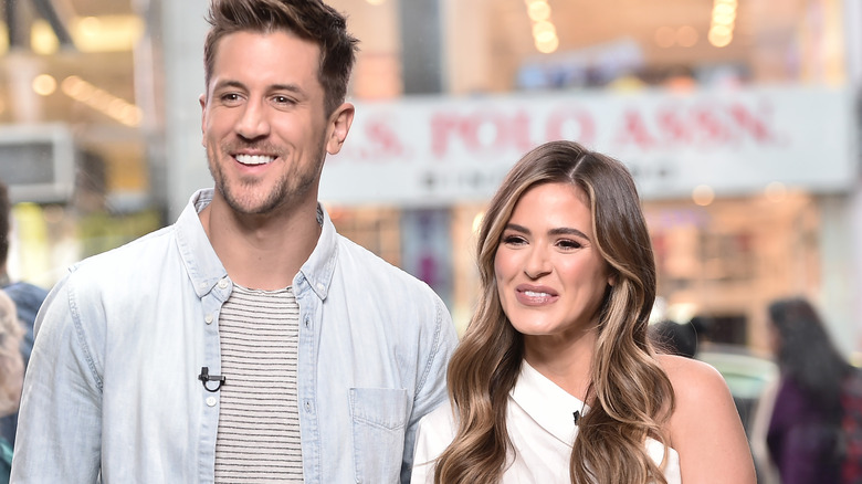 JoJo Fletcher and Jordan Rodgers during TV appearance