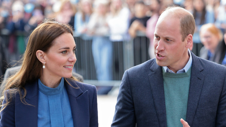 Kate Middleton and Prince William talking together
