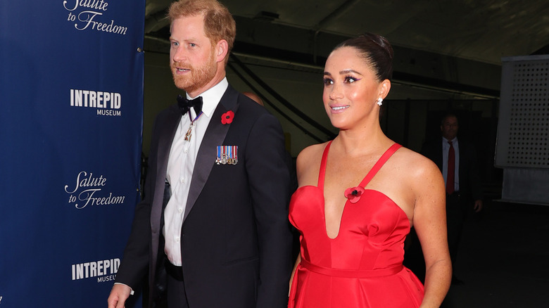 Meghan Markle and Prince Harry walking red carpet in New York