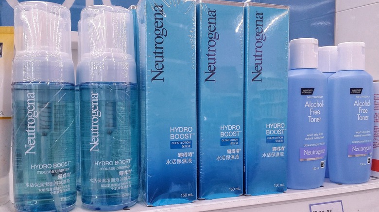 Neutrogena products on store shelf