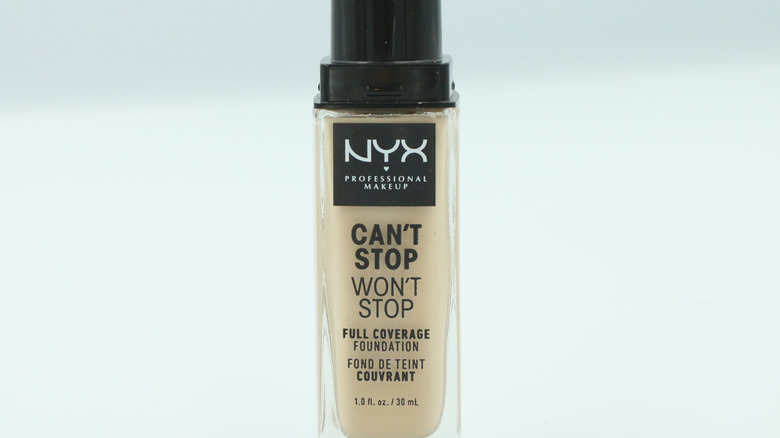 Bottle of NYX Cosmetics foundation