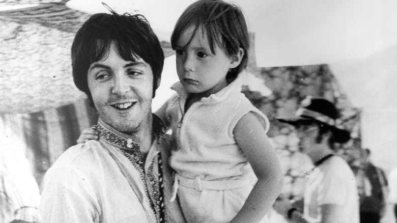 Paul McCartney and Julian Lennon